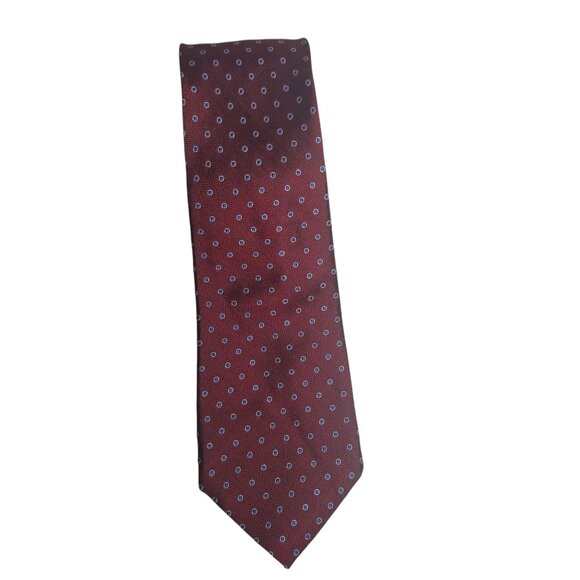 Lauren Ralph Lauren Men's Silk Burgundy Tie - Picture 2 of 7